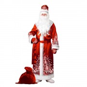 Карнавальный костюм Дед Мороз сатин аппликация