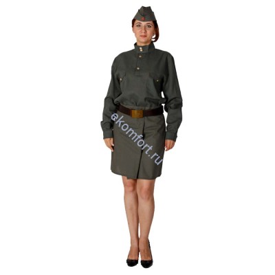 Костюм Гимнастерка с юбкой  Военный женский костюм 44 размер РК0005