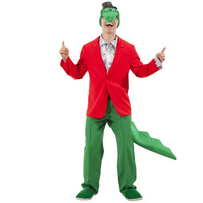 Карнавальный костюм «Крокодил Гена» (взрослый) В комплект входят: пиджак, манишка, шапка и брюки с хвостом
Материал: габардин, бифлекс, поролон, кожзам
Размер: 48-50