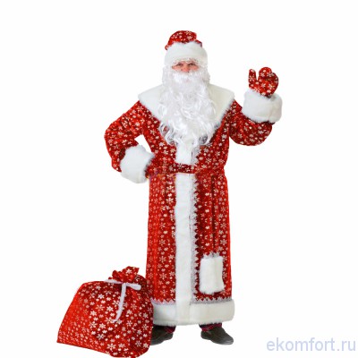 Костюм Деда Мороза красный Костюм Деда Мороза красного цвета из плюша.
Размер: 54-56