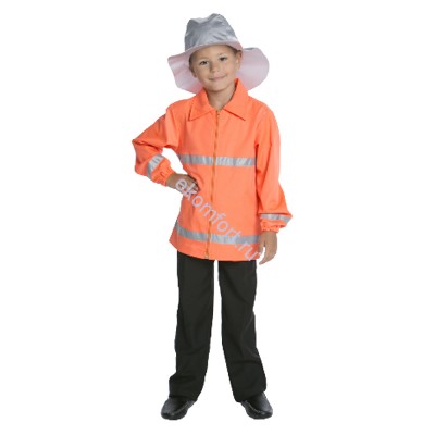Карнавальный костюм &quot;Пожарный&quot; ​В комплект входят: куртка, шлем
Рассчитан на рост: 116-122, 128-134 см
Материал: габардин (100% полиэстер)
Артикул: vest-040