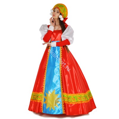  Карнавальный костюм масленницы с кокошником Карнавальный костюм масленницы с кокошником
