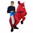 Костюм надувной Всадник на красной лошади - 