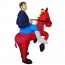 Костюм надувной Всадник на красной лошади - 