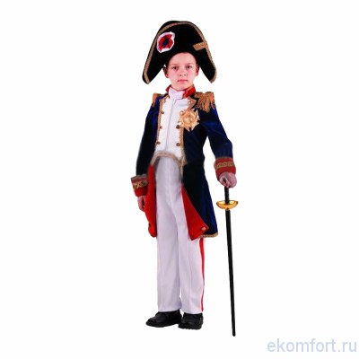 Карнавальный костюм Наполеон детский  /Карнавальный костюм Наполеон детский . Комплектность: мундир, брюки, шарф,шляпа, шпага.  