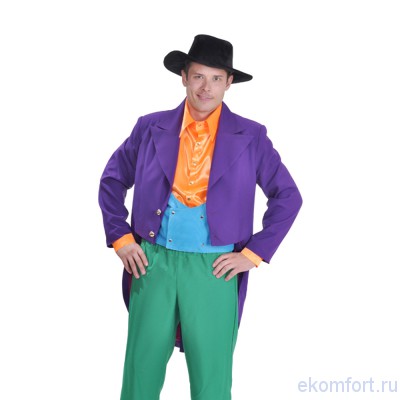 Карнавальный костюм Джокера В комплект входят: фрак, рубашка, жилет и шляпа
Материал: атлас, габардин
Размеры: 48-50, 52-54
Производство: Украина