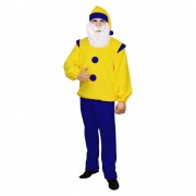 Карнавальный костюм Гном желто-синий взрослый