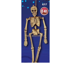 Скелет светящийся Скелет светящийся, арт.6317, высота 30 см, выполнен из пластмассы.
Производство: Италия