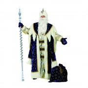 Карнавальный костюм Дед Мороз Королевский синий, арт.189
