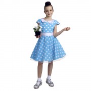 Платье «Стиляга» для девочки (голубое) 
