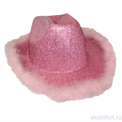 Шляпа розовая с блестками Производство:Китай