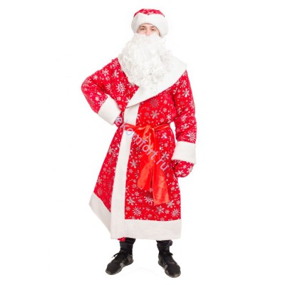 Карнавальный костюм Дед мороз Красный с узором Карнавальный костюм Дед мороз Красный с узором