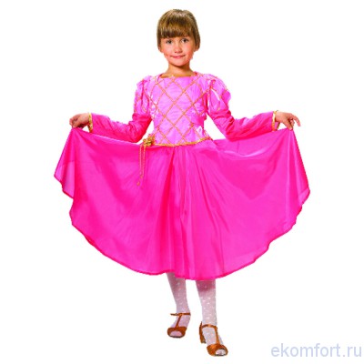 Карнавальный костюм Принцесса(розовый) Карнавальный костюм Принцесса(розовый)
Комплект костюма: платье, нижняя юбка
Материалы: крепсатин, фатин, бязь
Рост: 116-122 см
Произведено в  России