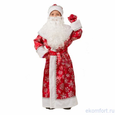 Костюм &quot;Дед Мороз&quot; сатин Новогодний костюм Деда Мороза. Выполнен из сатина.
Размер: 30, 34, 38