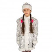 Новогодний костюм из панбархата «Снегурочка Малютка» (для детей)