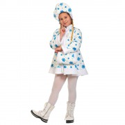 Карнавальный детский костюм Снегурочки белый