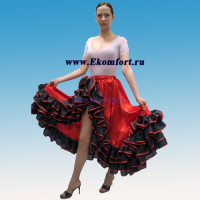 Юбка испанская Юбка испанская выполнена из красного атласа,с черными оборками, с запахом. Длина юбки 85-90 см.
ТОЛЬКО ПОШИВ, СРОК ИЗГОТОВЛЕНИЯ- 2-3 НЕДЕЛИ!