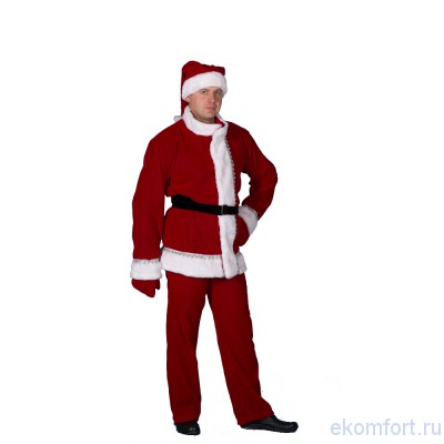 Костюм Санта Клаус Карнавальный костюм Санта Клаус, арт. Н55-БК Комплектность: куртка, штаны, шапка, варежки, пояс. Размер только 50-52
Производство: Россия