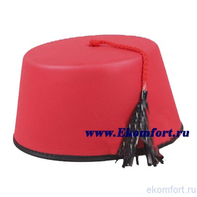 Шляпа турецкая Цвет: красный
Шляпа с черным кантом и кисточкой
Размер: диаметр - 13 см