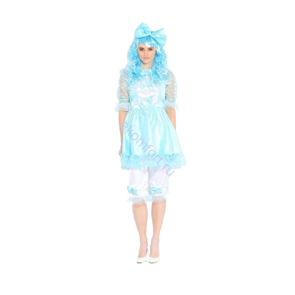 Карнавальный костюм «Мальвина», для взрослых, текстиль, размер 44