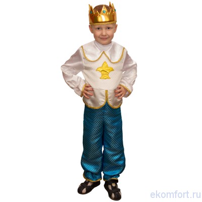 Карнавальный костюм &quot;Король Эдвард&quot; В комплект входят: корона, рубашка, брюки
Материал: текстиль
Размеры: 26, 28