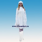 Белоснежный костюм Снегурочка из флиса