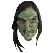 Карнавальная маска для Хэллоуина  "Ведьма зеленая с зубом"