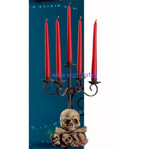 Канделябр Хэллоуин Канделябр Хэллоуин, арт.8810 состоящий из 5 свечей на черепах, высота канделябра со свечами 35 см.
Производство: Италия