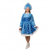 Карнавальный костюм Снегурочка Амалия голубая