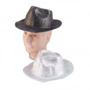 Головной убор "Шляпа пластиковая серебряная блестящая"