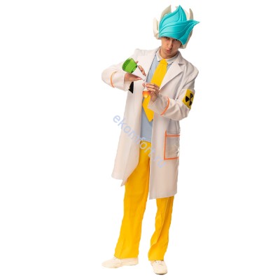 Карнавальный костюм «Профессор химии» В комплект входят: головной убор, брюки, галстук, халат
Материал: габардин, велюр, атлас
Размер: 48-50
Артикул: ВМ292
