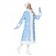 Новогодний костюм Снегурочки «Меховой узор»