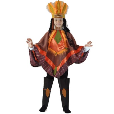 Костюм для карнавала «Индеец» В комплект входят: корона с перьями и волосами, плащ-пончо, сапоги
Рассчитан на рост: 110-122, 122-134, 134-146 см