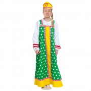 Карнавальный костюм Аленушка в зеленом сарафане взр.Арт.КФ1108					