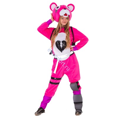 Карнавальный костюм «Розовый мишка», Fortnite В комплект входят: головной убор, комбинезон, рюкзак-бантик и дополнительные аксессуары
Материал: вельбо и велюр
Размер: 44-46
Артикул: msk-728