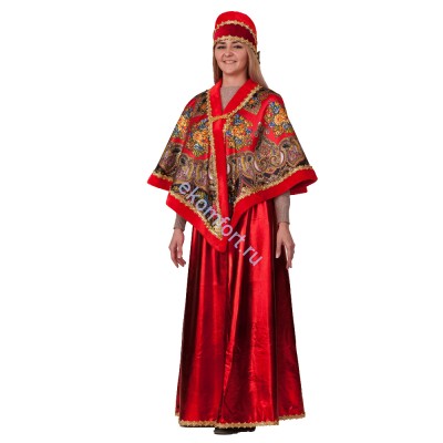 Карнавальный костюм «Масленица» красный В комплект входят: накидка и головной убор
Материал: текстиль
Размер: 48-50
Артикул: 2032