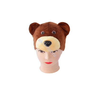 Карнавальная маска &quot;Медведь бурый&quot; Обхват головы: 52-54 см
Материал: плюш
Артикул: 4026 к-18​