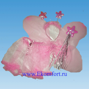Набор розовый (юбочка,крылья,ободок)  Набор розовый (юбочка,крылья,ободок) арт.6704
Производство: Италия