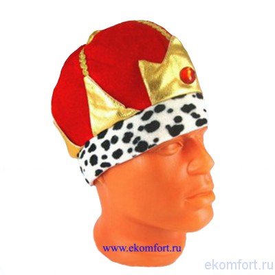 Головной убор &quot;Шляпа Монарха&quot; Размер:  56-58
Цвет: Красный, золотой, бело-чёрный
Материал: Ткань(ПЭ 100%)
Производитель: Китай