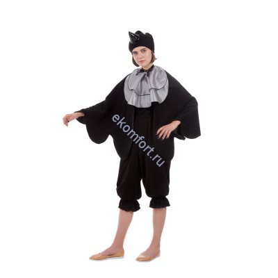 Карнавальный костюм Ворона для взрослых Костюм Ворона
Размер универсальный, от 42 до 48