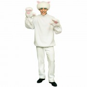 Карнавальный костюм Белый Кот для взрослых
