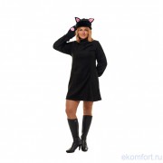 Карнавальный костюм Черная Кошка платье
