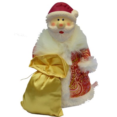 Дед Мороз под ёлку (28 см) Высота: 28 см
Материал: мягконабивное тело, голова ПВХ
Производство: Россия